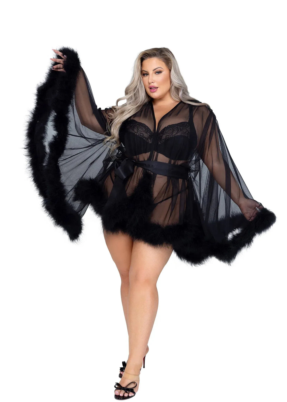 Roma Costume Hollywood Glam Luxury Mini Robe - Roma Costume - Flyclothing LLC