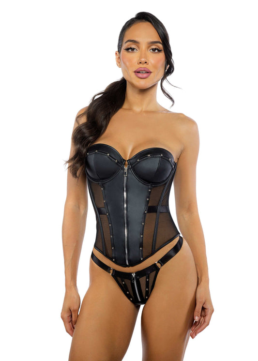 Roma Costume Lust & Leather Corset 2-Piece Set - Roma Costume - Flyclothing LLC