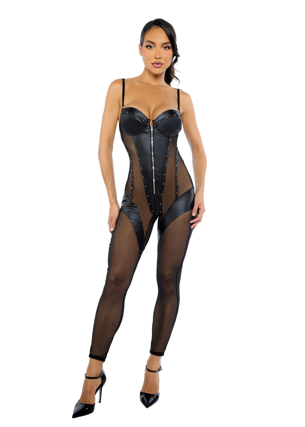 Roma Costume Lust & Leather Catsuit - Roma Costume