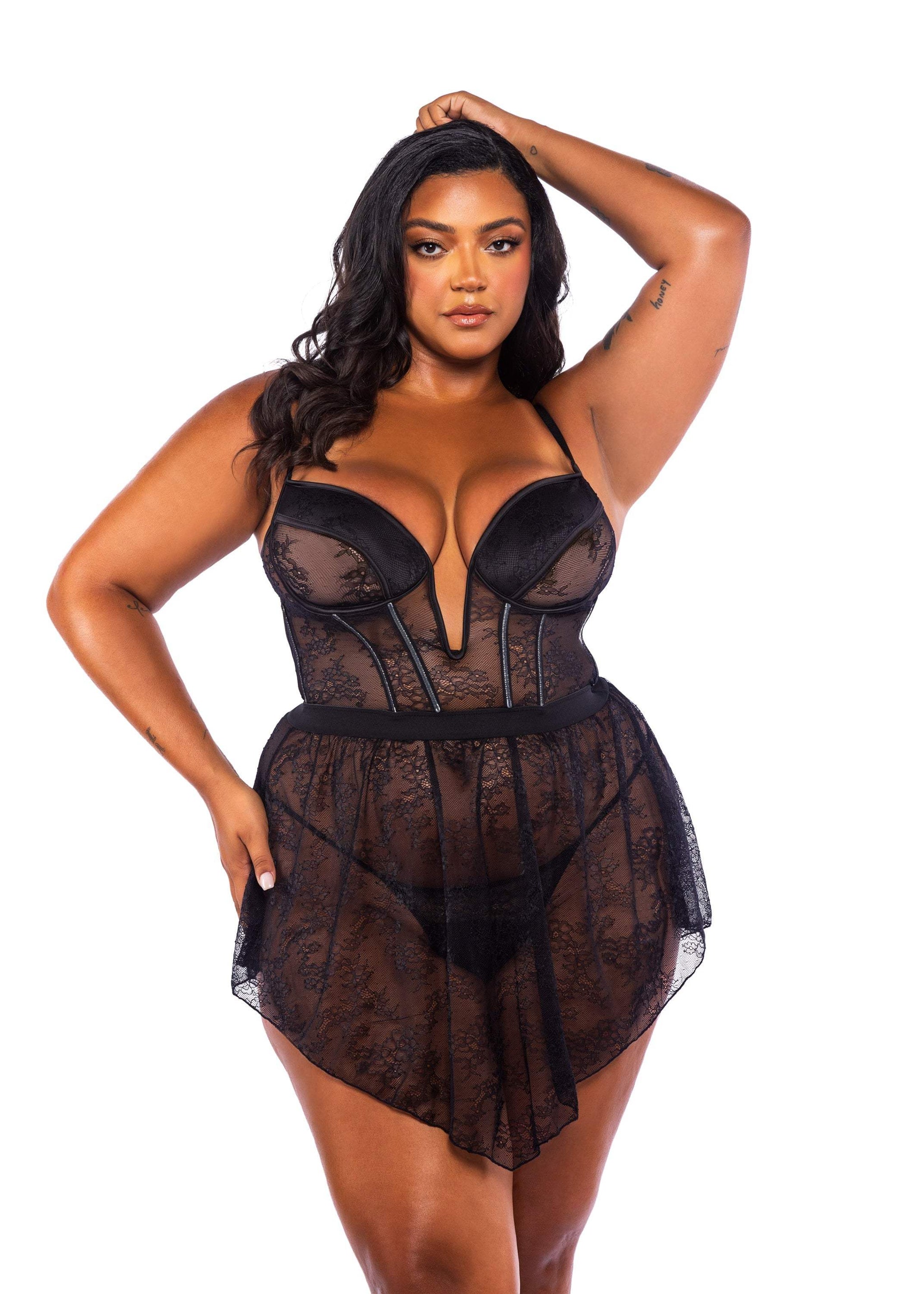 Roma Costume Belle Noir 3-Piece Garter Skirt Set - Roma Costume - Flyclothing LLC