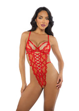 Roma Costume Baroque Heart Crotchless Teddy - Roma Costume - Flyclothing LLC