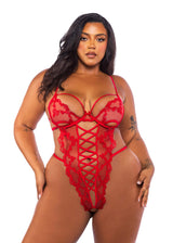 Roma Costume Baroque Heart Crotchless Teddy - Roma Costume - Flyclothing LLC