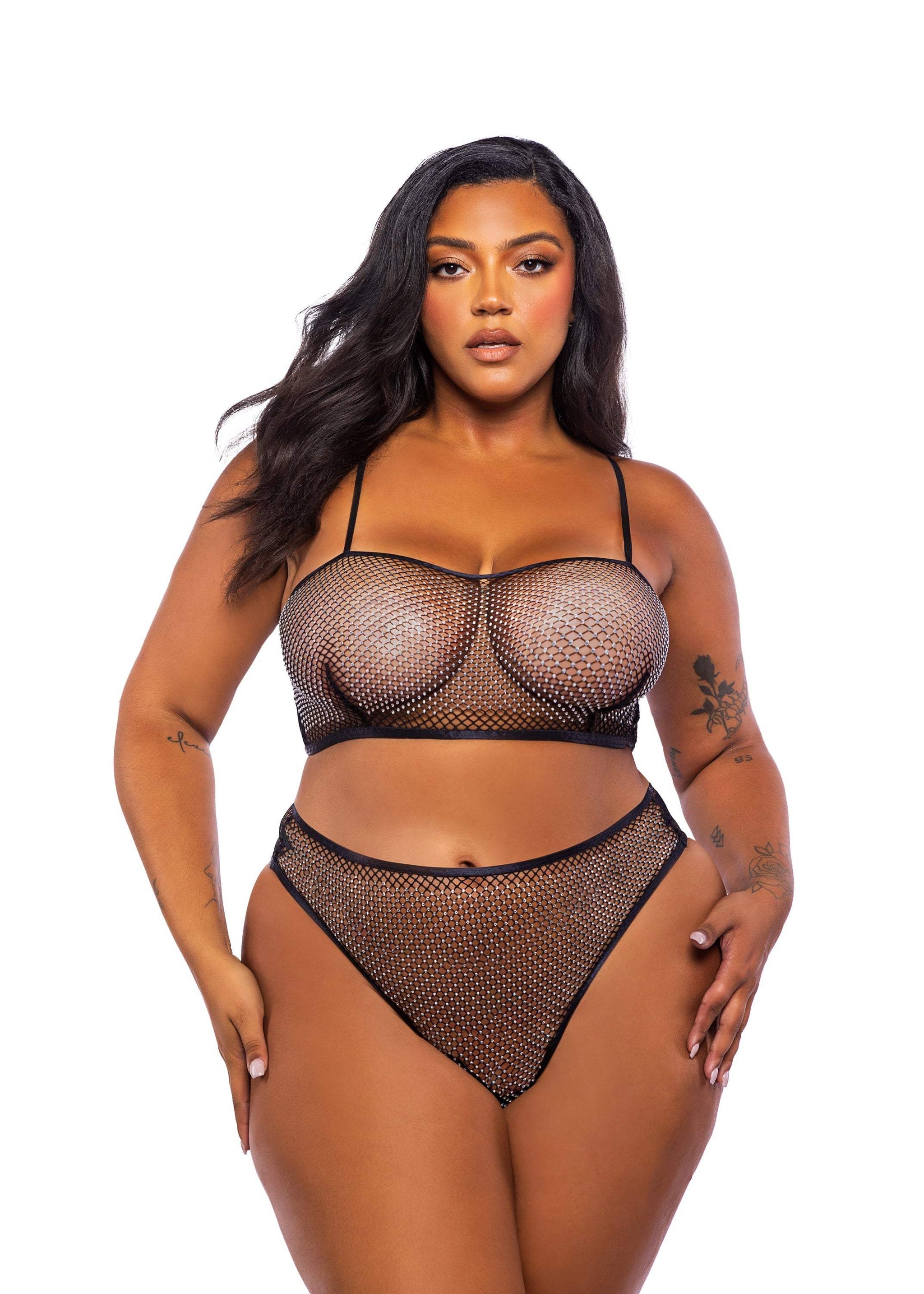 Roma Costume Think Pink Rhinestone Bralette 2-Piece Short Set - Roma Costume - Flyclothing LLC