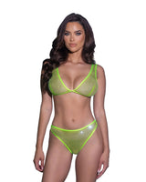 Roma Confidential LI754 Think Sparkle Rhinestone Bralette 2pc Set Lingerie - Roma Costume - Flyclothing LLC