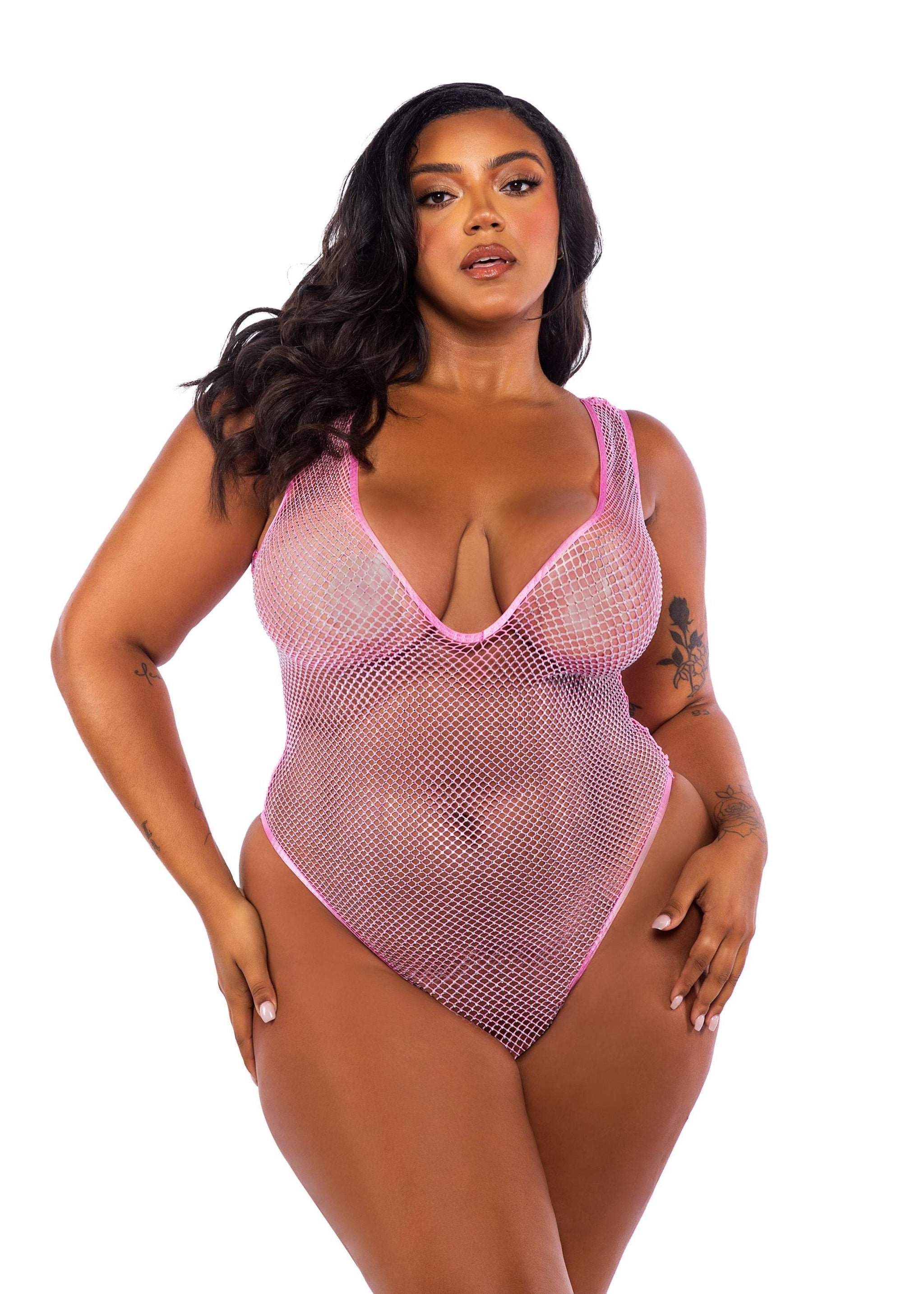 Roma Costume Think Pink Rhinestone Teddy - Roma Costume - Flyclothing LLC