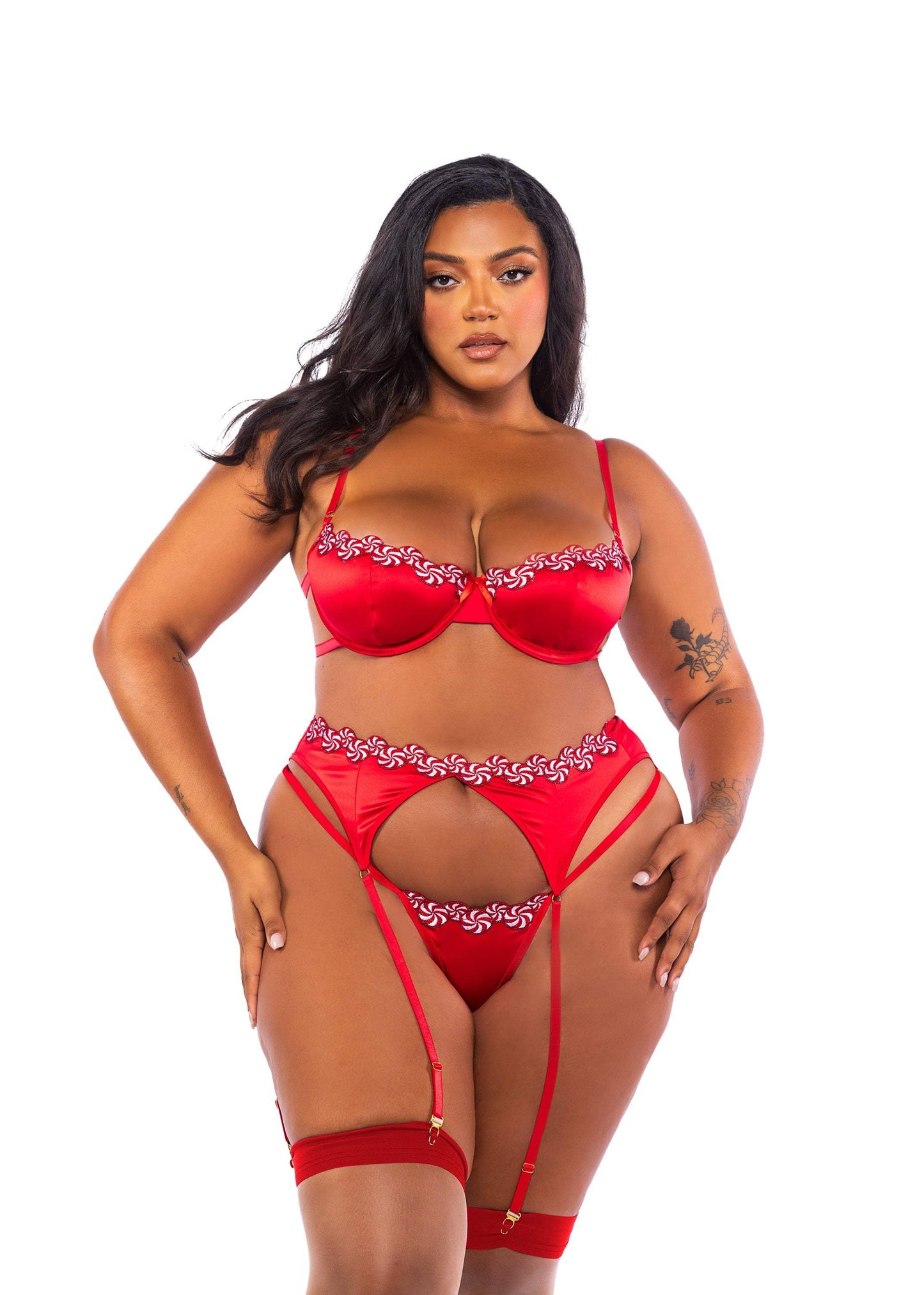 Roma Costume Peppermint Kiss 3-Piece Garter Set - Roma Costume - Flyclothing LLC