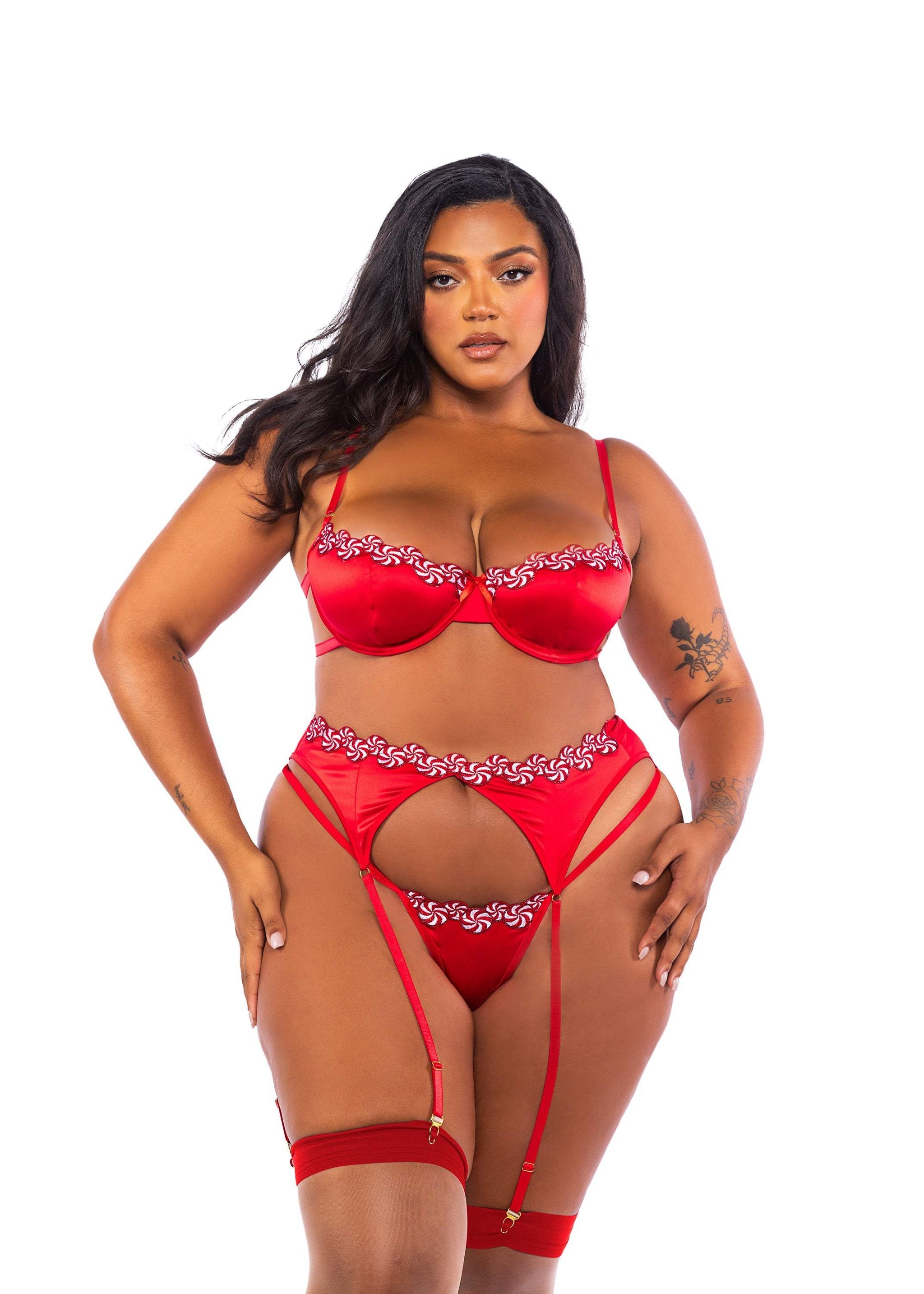 Roma Costume Peppermint Kiss 3-Piece Garter Set - Roma Costume - Flyclothing LLC