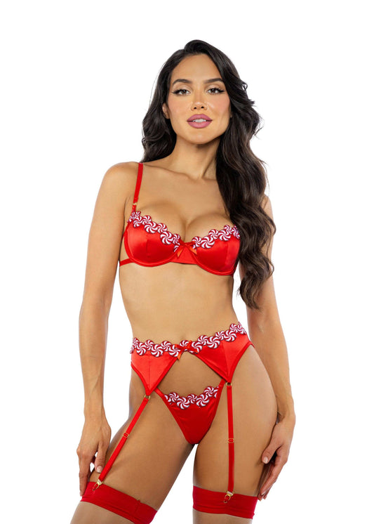 Roma Costume Peppermint Kiss 3-Piece Garter Set - Roma Costume - Flyclothing LLC