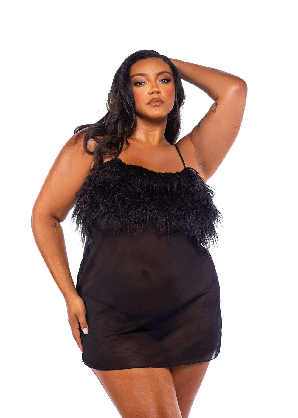 Roma Costume Amelia 2-Piece Feather Babydoll - Roma Costume - Flyclothing LLC