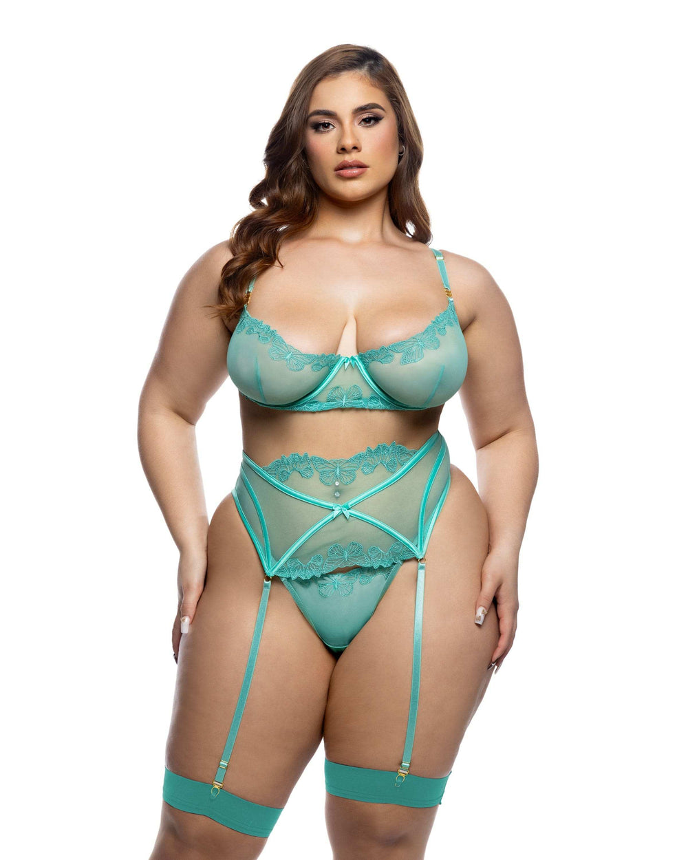 Roma Confidential LI789 Butterfly Bliss 3pc Set Lingerie - Roma Confidential - Flyclothing LLC