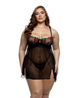 Roma Confidential LI796 Cherry Delight Babydoll 2pc Set Lingerie - Roma Costume - Flyclothing LLC