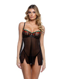 Roma Confidential LI796 Cherry Delight Babydoll 2pc Set Lingerie - Roma Confidential