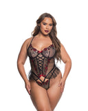 Roma Confidential LI843 Blossom Beauty Peplum Teddy - Roma Confidential - Flyclothing LLC
