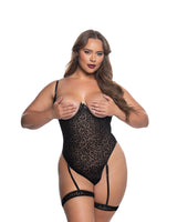 Roma Costume Wild Thing Open Cup Garter Crotchless Teddy - Roma Costume - Flyclothing LLC
