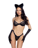 Roma Confidential LI899 Flocked Leopard Mesh Gloves - Roma Confidential - Flyclothing LLC