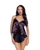 Roma Confidential LI878 Rosebud Heart Cami 2-Piece Set - Roma Confidential - Flyclothing LLC
