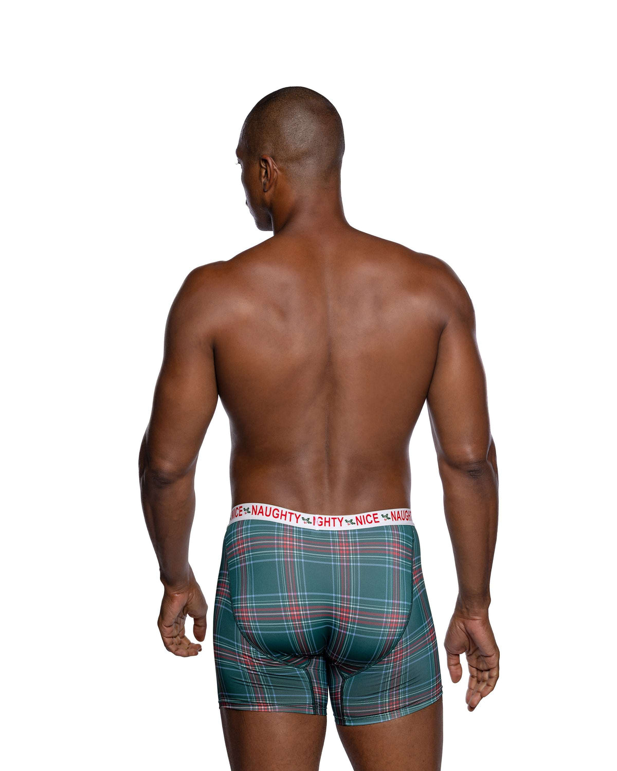 Roma Costume Naughty & Nice Boxer Briefs LI880 in Black/Green;Roma Costume Naughty & Nice Boxer Briefs LI880 in Black/Green back view