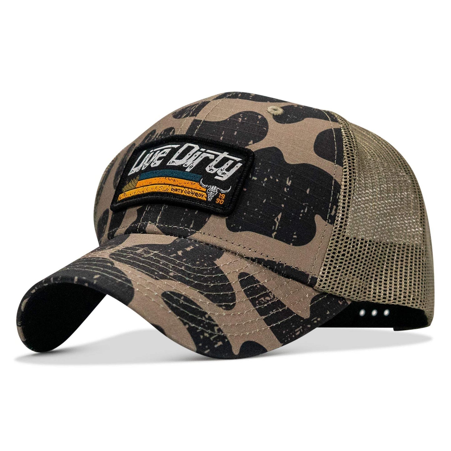 Live Dirty Patch Original Ripstop Classic Snapback Hat - DIRTY COWBOY USA - Flyclothing LLC