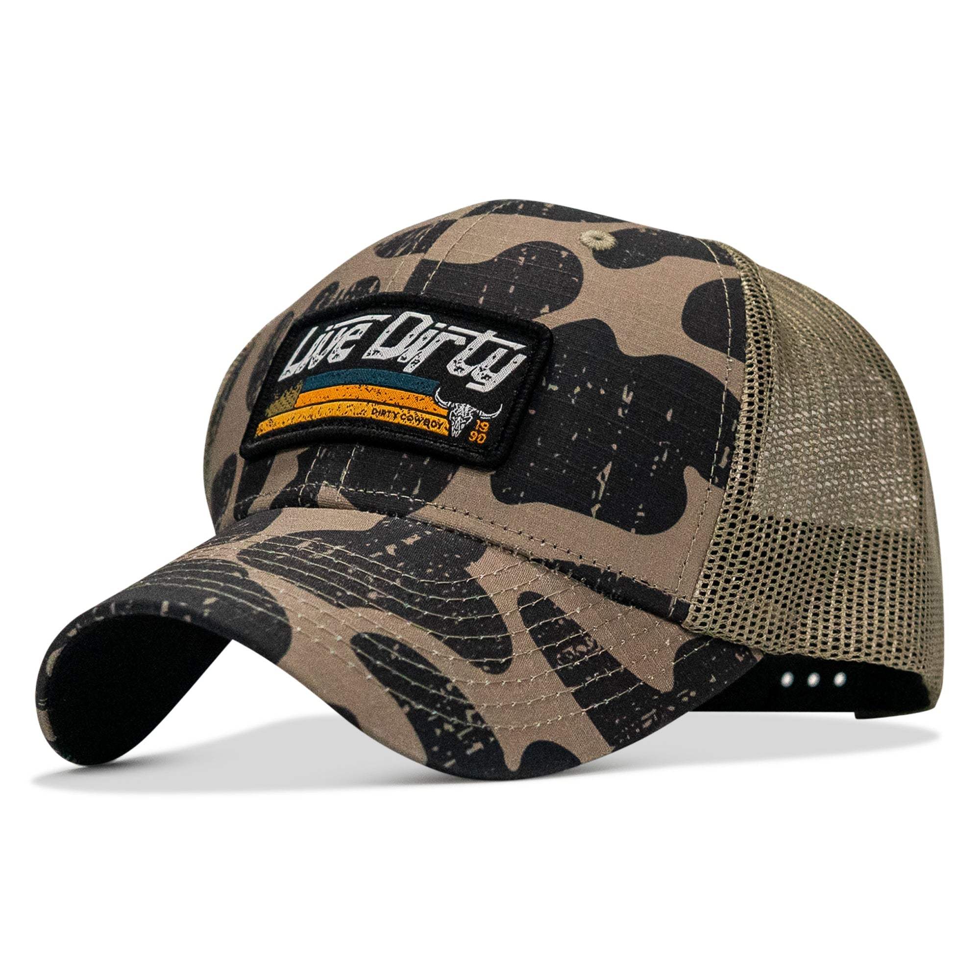 Live Dirty Patch Original Ripstop Classic Snapback Hat - DIRTY COWBOY USA - Flyclothing LLC