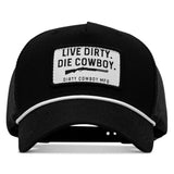 Live Dirty Die Cowboy Patch Rope Snapback Hat - DIRTY COWBOY USA - Flyclothing LLC