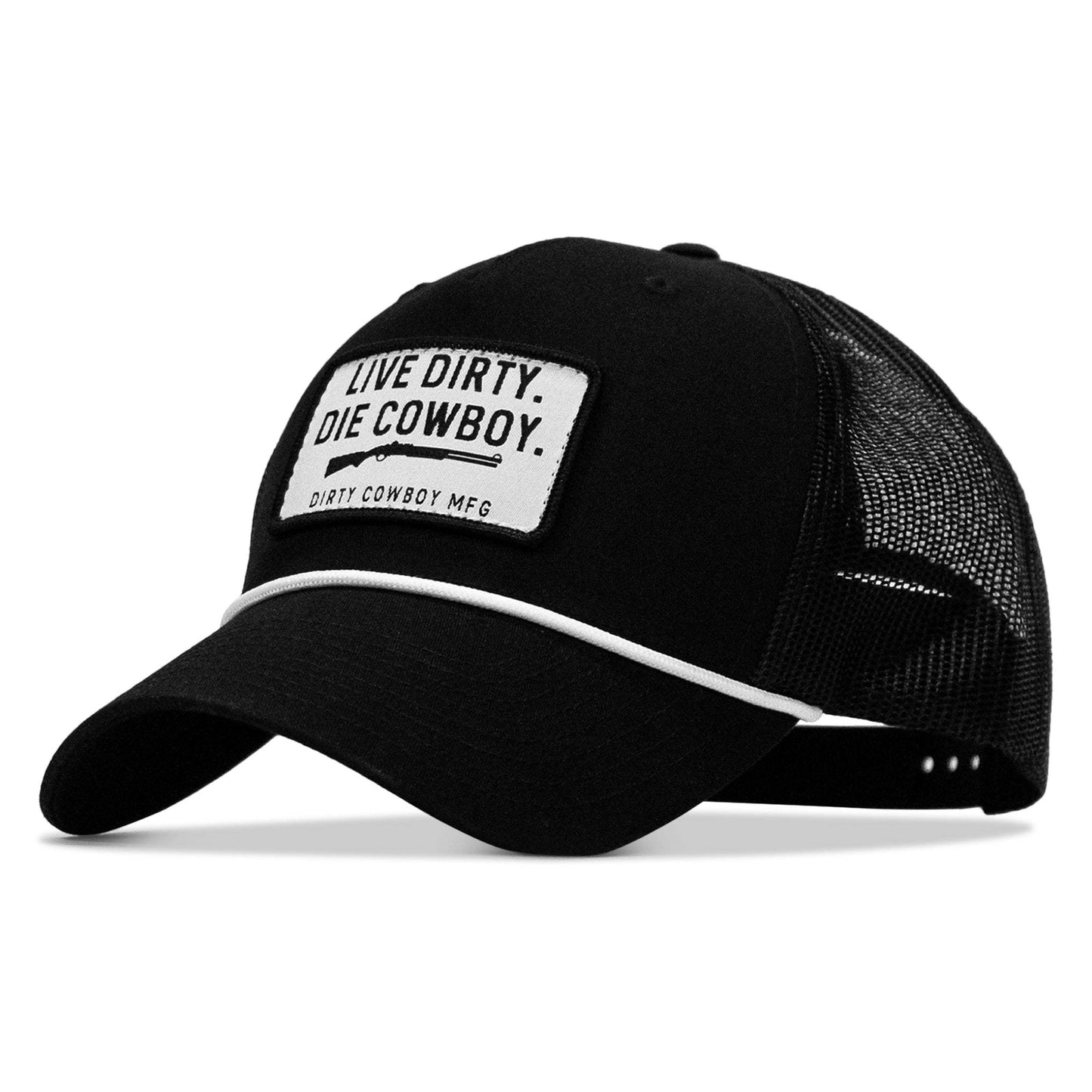 Live Dirty Die Cowboy Patch Rope Snapback Hat - DIRTY COWBOY USA - Flyclothing LLC