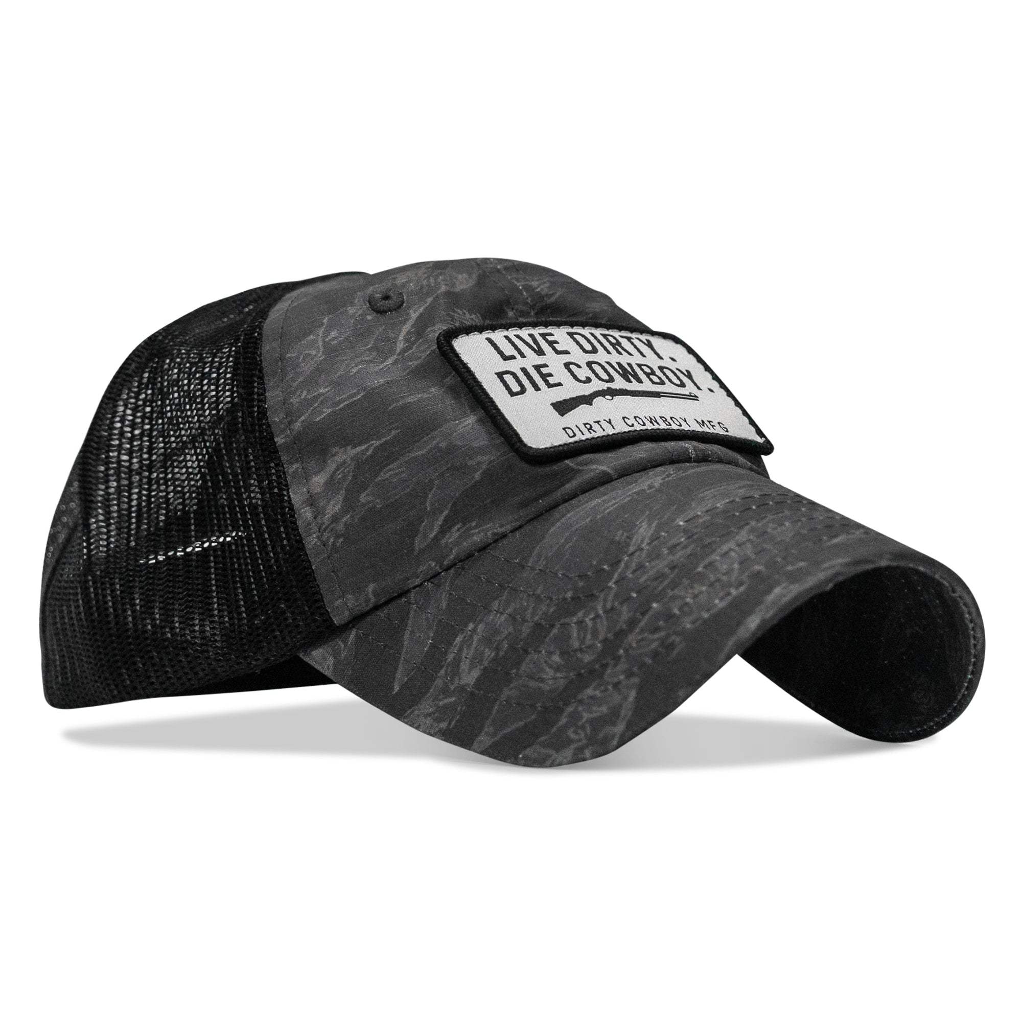 Live Dirty. Die Cowboy Patch Tactical Ripstop Mesh Snapback Hat - DIRTY COWBOY USA - Flyclothing LLC