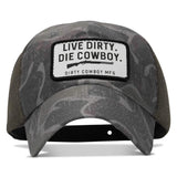 Live Dirty. Die Cowboy Patch Tactical Ripstop Mesh Snapback Hat - DIRTY COWBOY USA - Flyclothing LLC