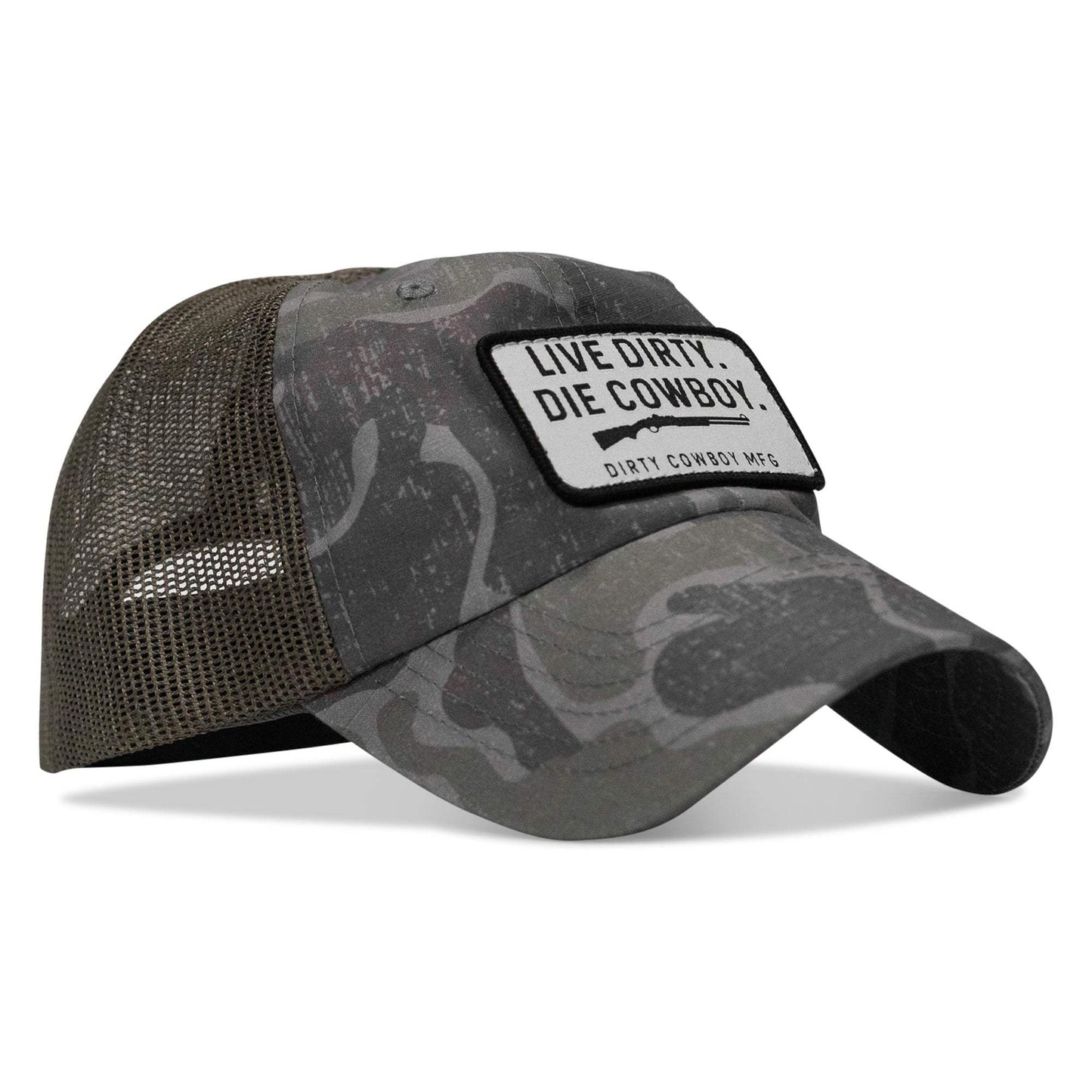 Live Dirty. Die Cowboy Patch Tactical Ripstop Mesh Snapback Hat - DIRTY COWBOY USA - Flyclothing LLC
