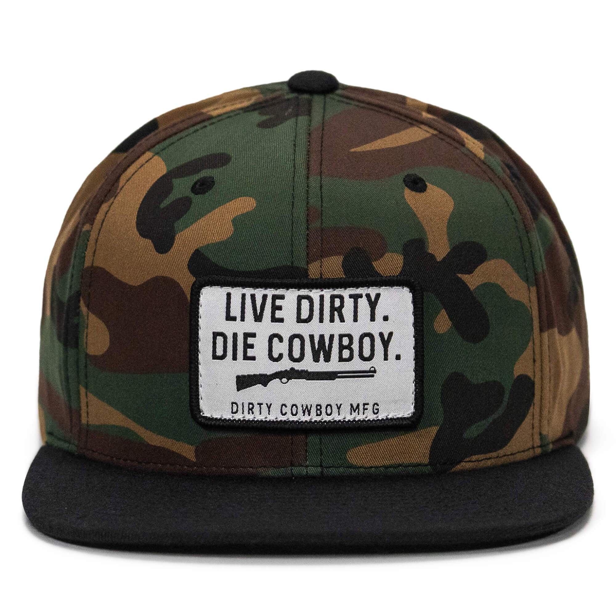 Live Dirty. Die Cowboy. Flatbill SnapBack - DIRTY COWBOY USA - Flyclothing LLC