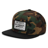 Live Dirty. Die Cowboy. Flatbill SnapBack - DIRTY COWBOY USA - Flyclothing LLC