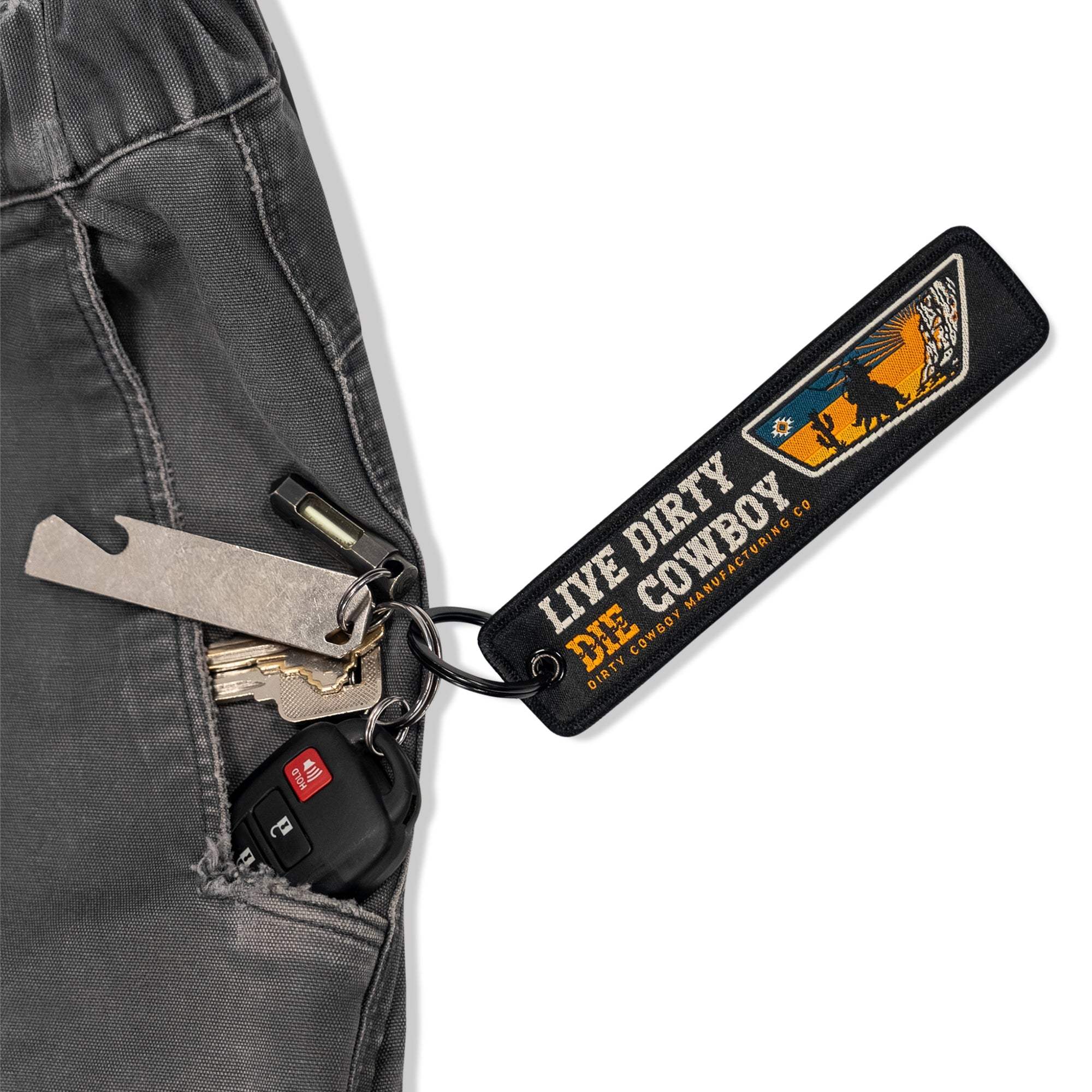 Live Dirty. Die Cowboy. Flight Keychain - DIRTY COWBOY USA - Flyclothing LLC