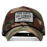 Live Dirty. Die Cowboy. Patch Weekender Snapback - DIRTY COWBOY USA - Flyclothing LLC
