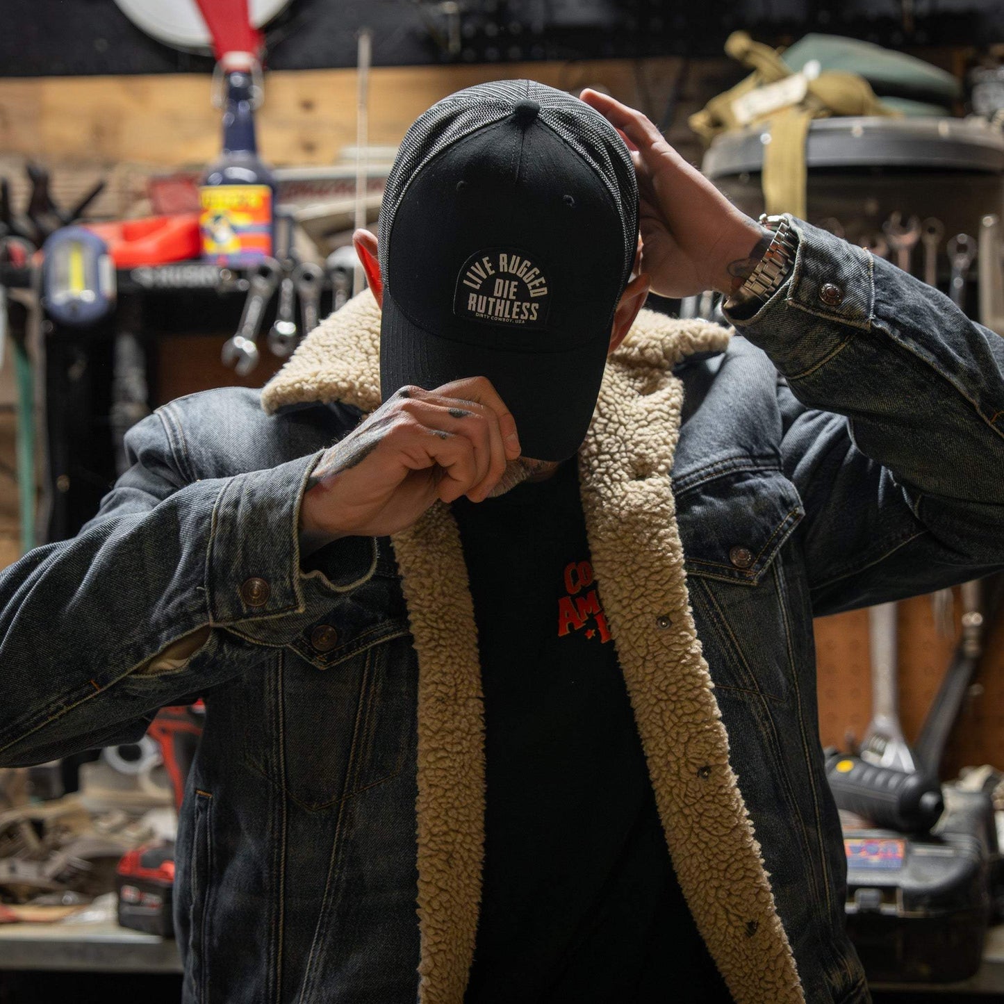 Live Rugged. Die Ruthless Patch Snapback Hat - DIRTY COWBOY USA - Flyclothing LLC