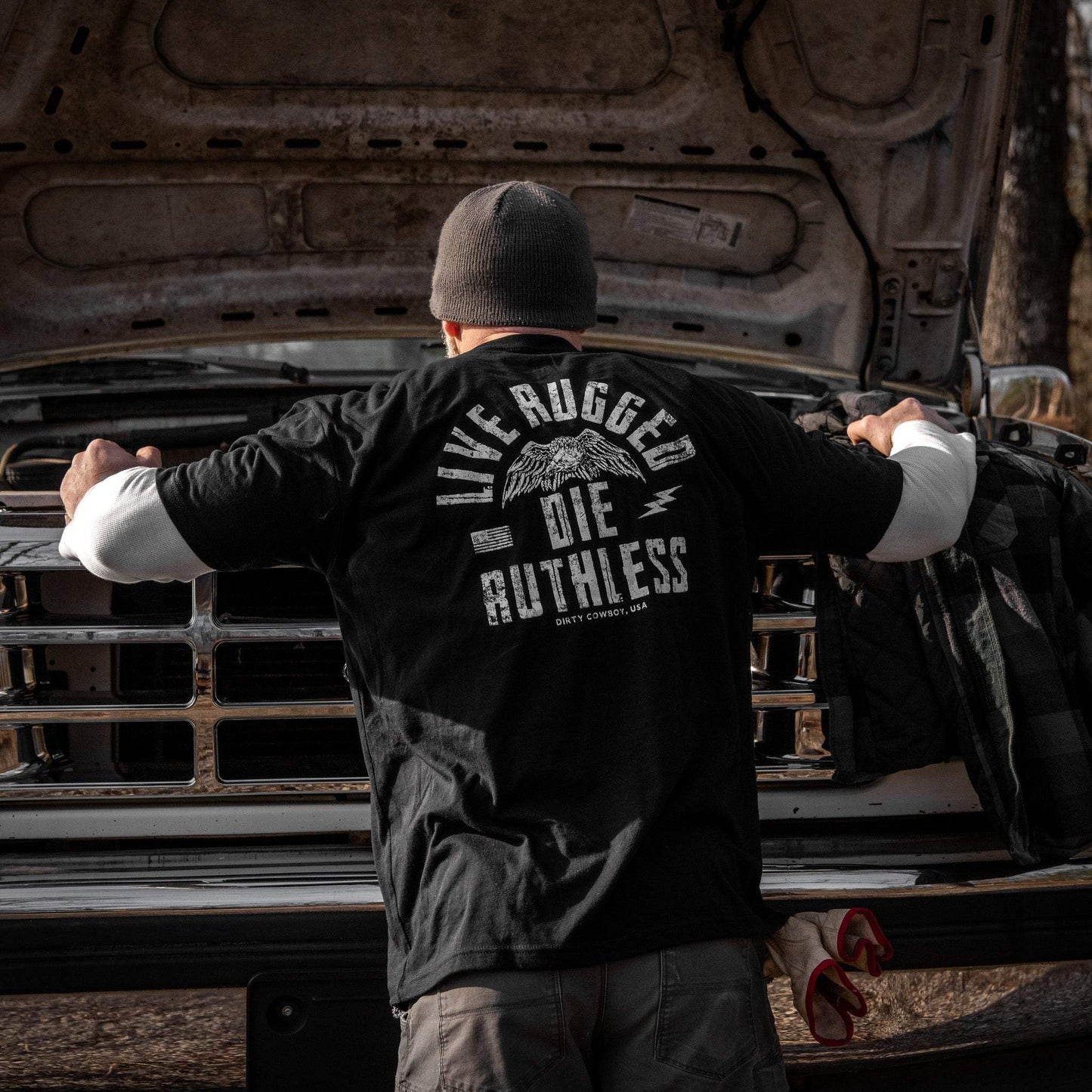 Live Rugged Die Ruthless Men's T-Shirt - DIRTY COWBOY USA - Flyclothing LLC