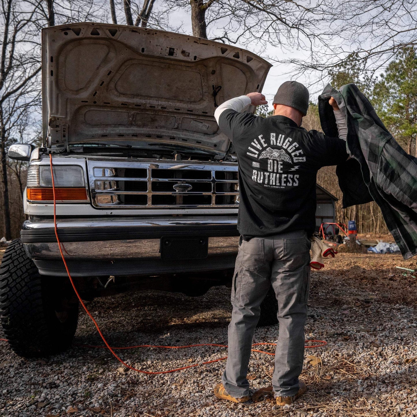 Live Rugged Die Ruthless Men's T-Shirt - DIRTY COWBOY USA - Flyclothing LLC