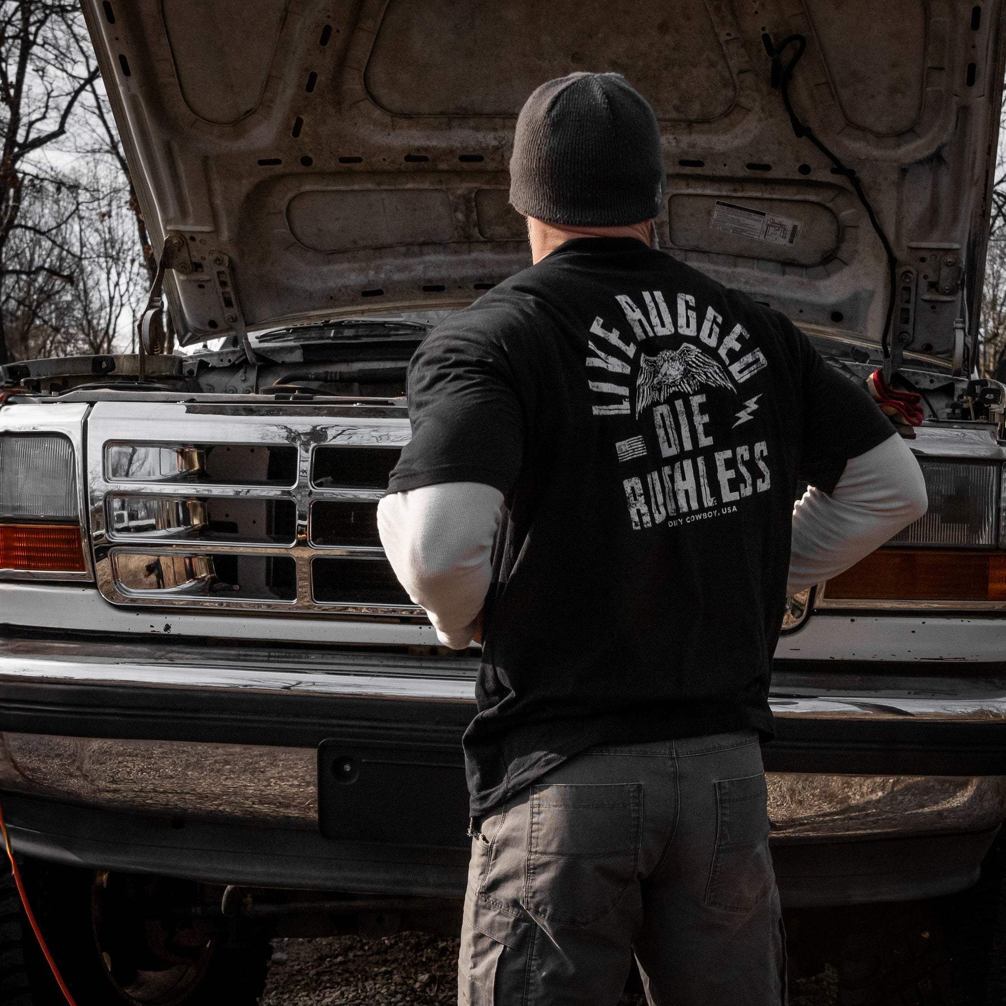Live Rugged Die Ruthless Men's T-Shirt - DIRTY COWBOY USA - Flyclothing LLC
