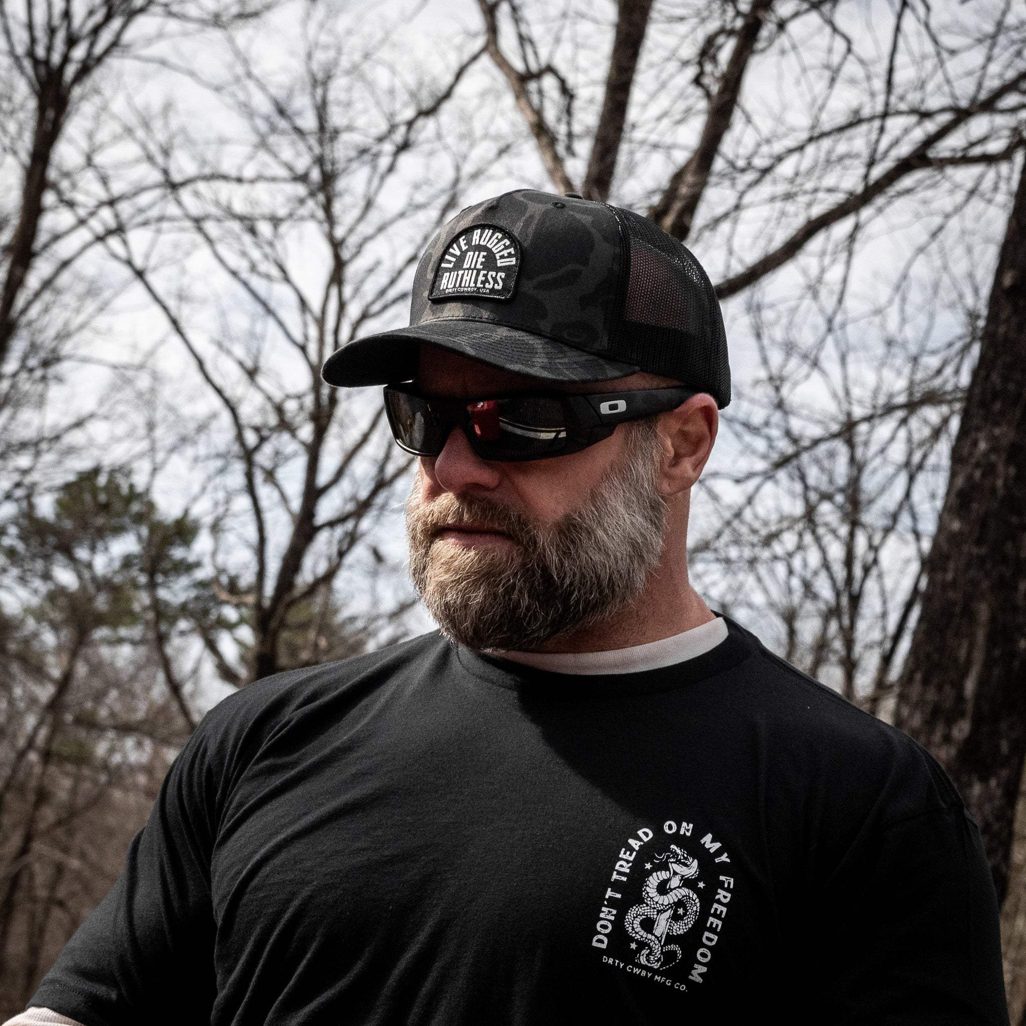 Live Rugged. Die Ruthless Patch Snapback Hat - DIRTY COWBOY USA - Flyclothing LLC