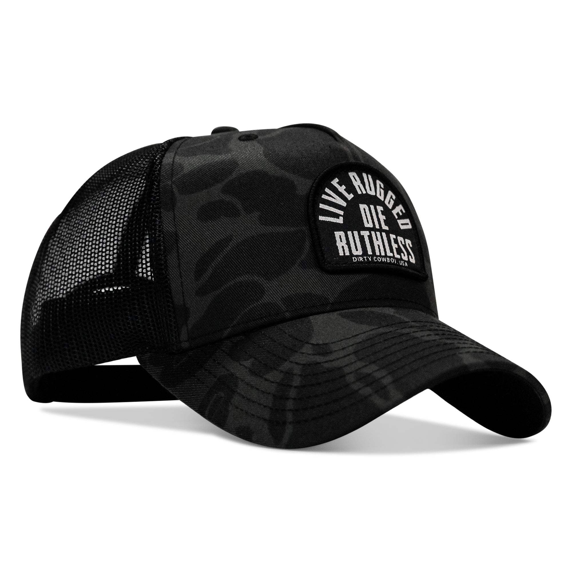 Live Rugged. Die Ruthless Patch Snapback Hat - DIRTY COWBOY USA - Flyclothing LLC