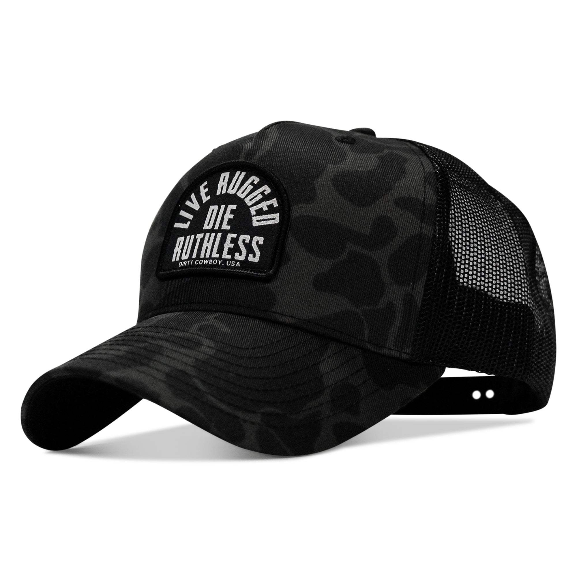 Live Rugged. Die Ruthless Patch Snapback Hat - DIRTY COWBOY USA - Flyclothing LLC