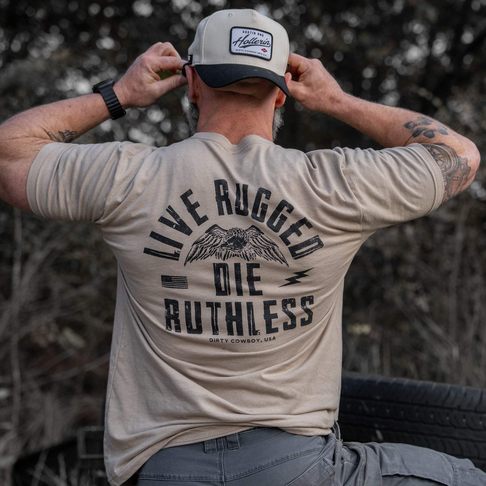 Live Rugged Die Ruthless Men's T-Shirt - DIRTY COWBOY USA - Flyclothing LLC