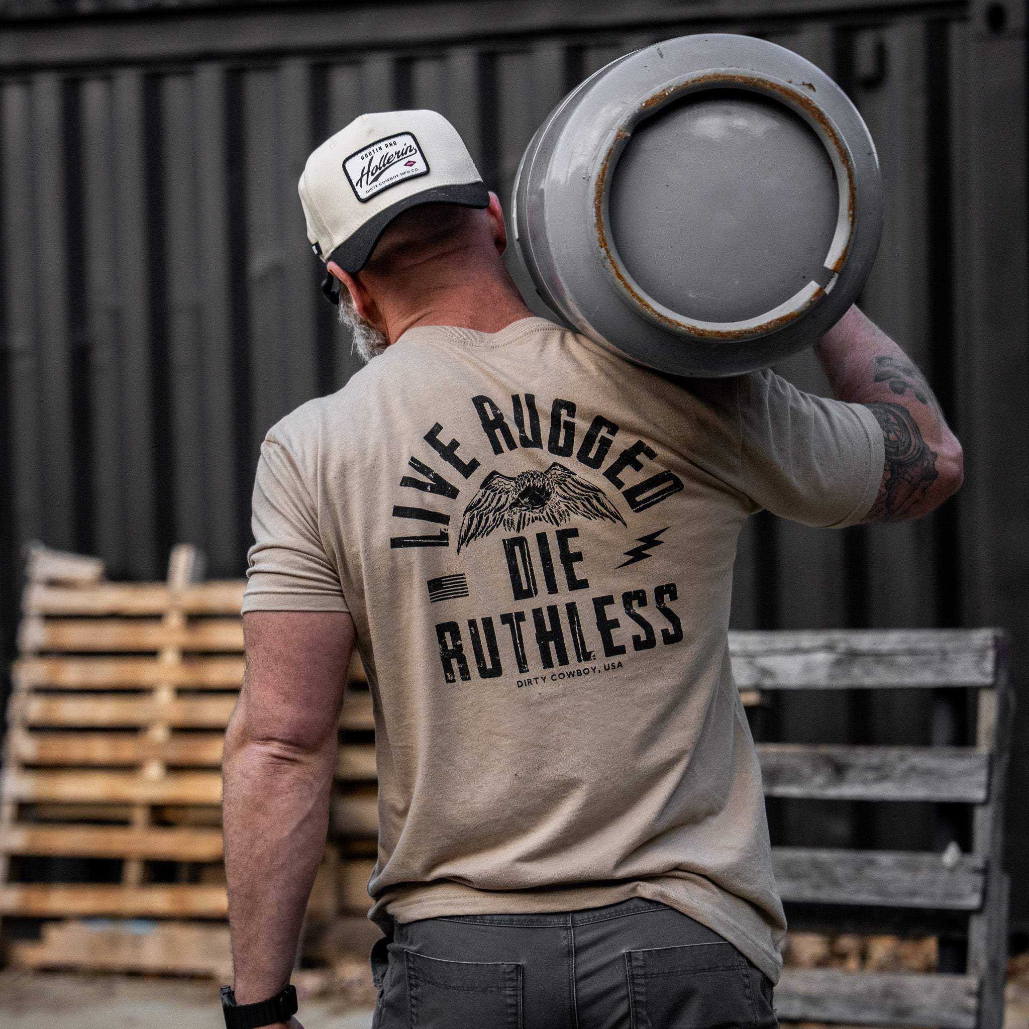 Live Rugged Die Ruthless Men's T-Shirt - DIRTY COWBOY USA - Flyclothing LLC