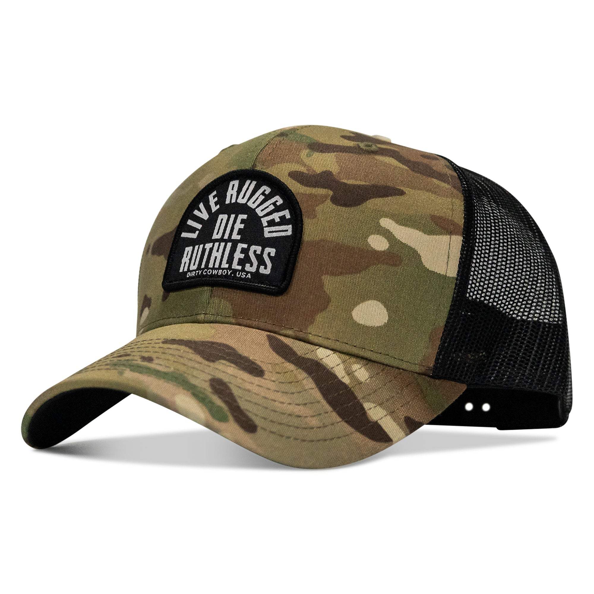 Live Rugged. Die Ruthless Patch Snapback Hat - DIRTY COWBOY USA - Flyclothing LLC