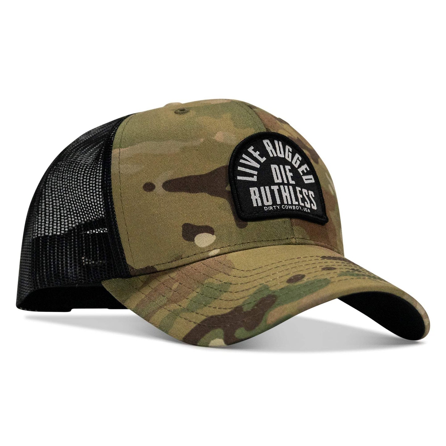 Live Rugged. Die Ruthless Patch Snapback Hat - DIRTY COWBOY USA - Flyclothing LLC