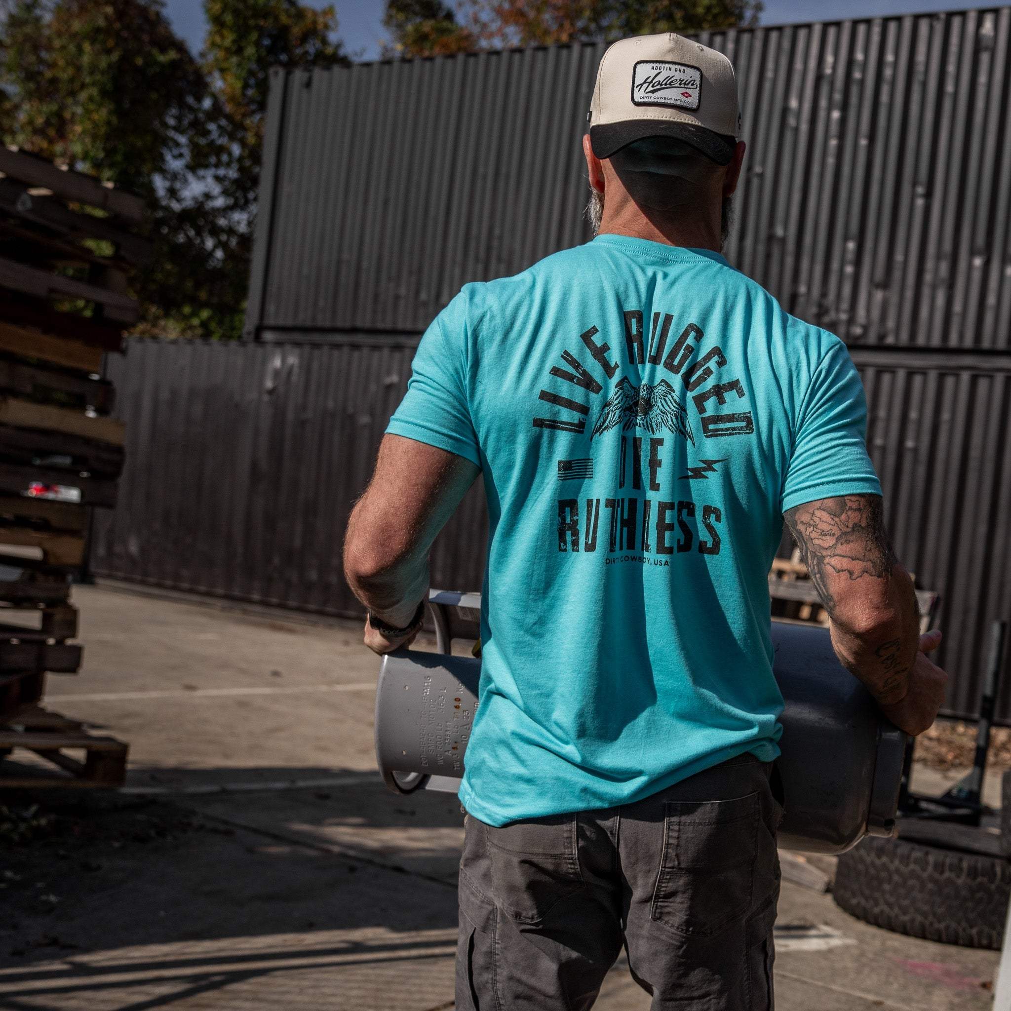 Live Rugged Die Ruthless Men's T-Shirt - DIRTY COWBOY USA - Flyclothing LLC