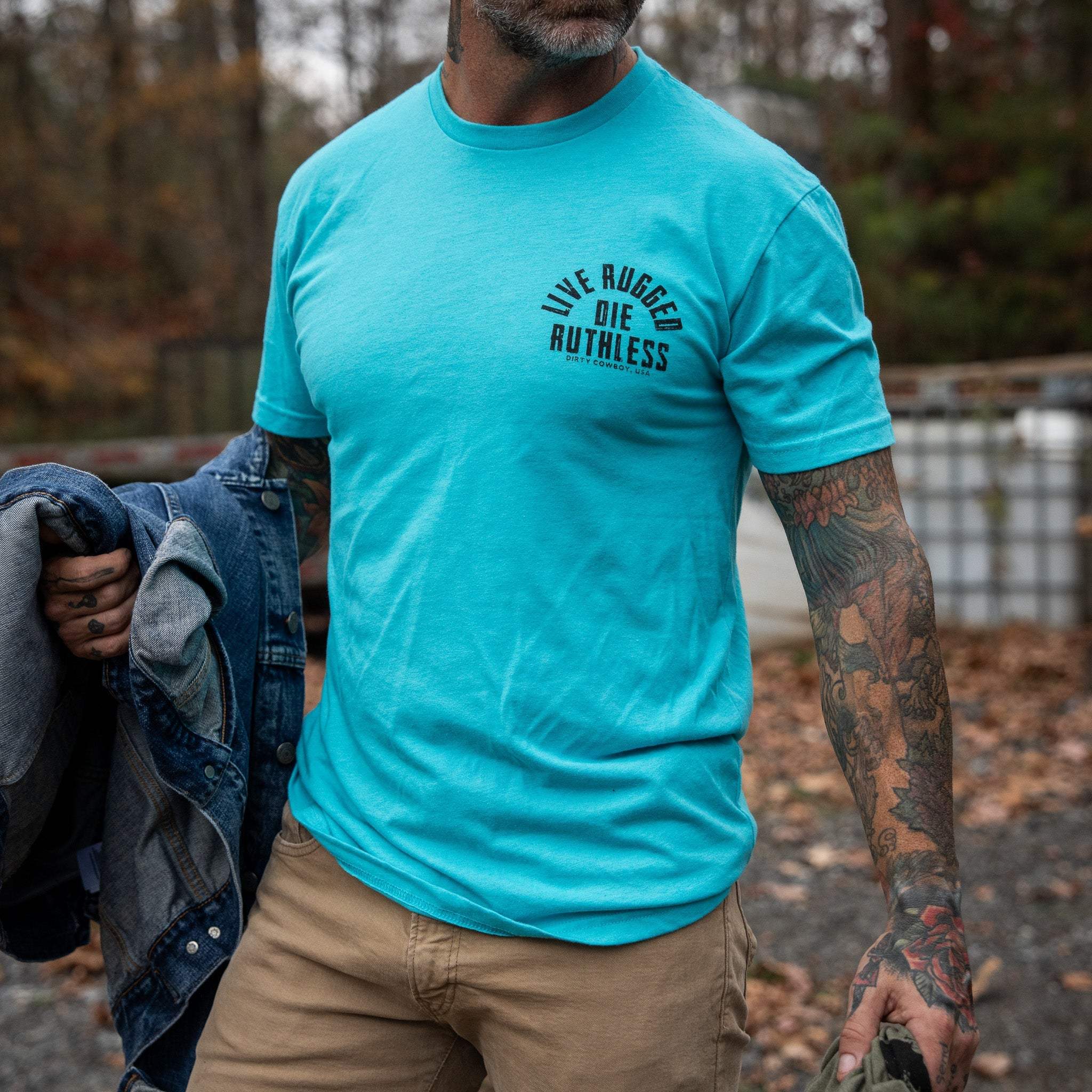 Live Rugged Die Ruthless Men's T-Shirt - DIRTY COWBOY USA - Flyclothing LLC