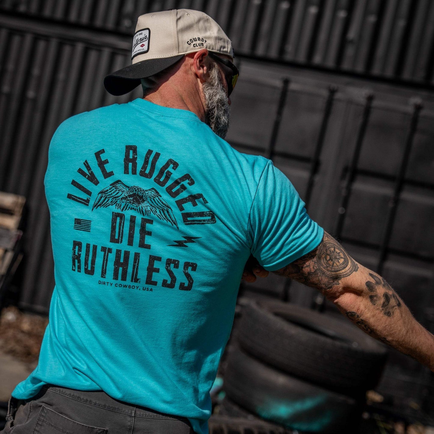 Live Rugged Die Ruthless Men's T-Shirt - DIRTY COWBOY USA - Flyclothing LLC