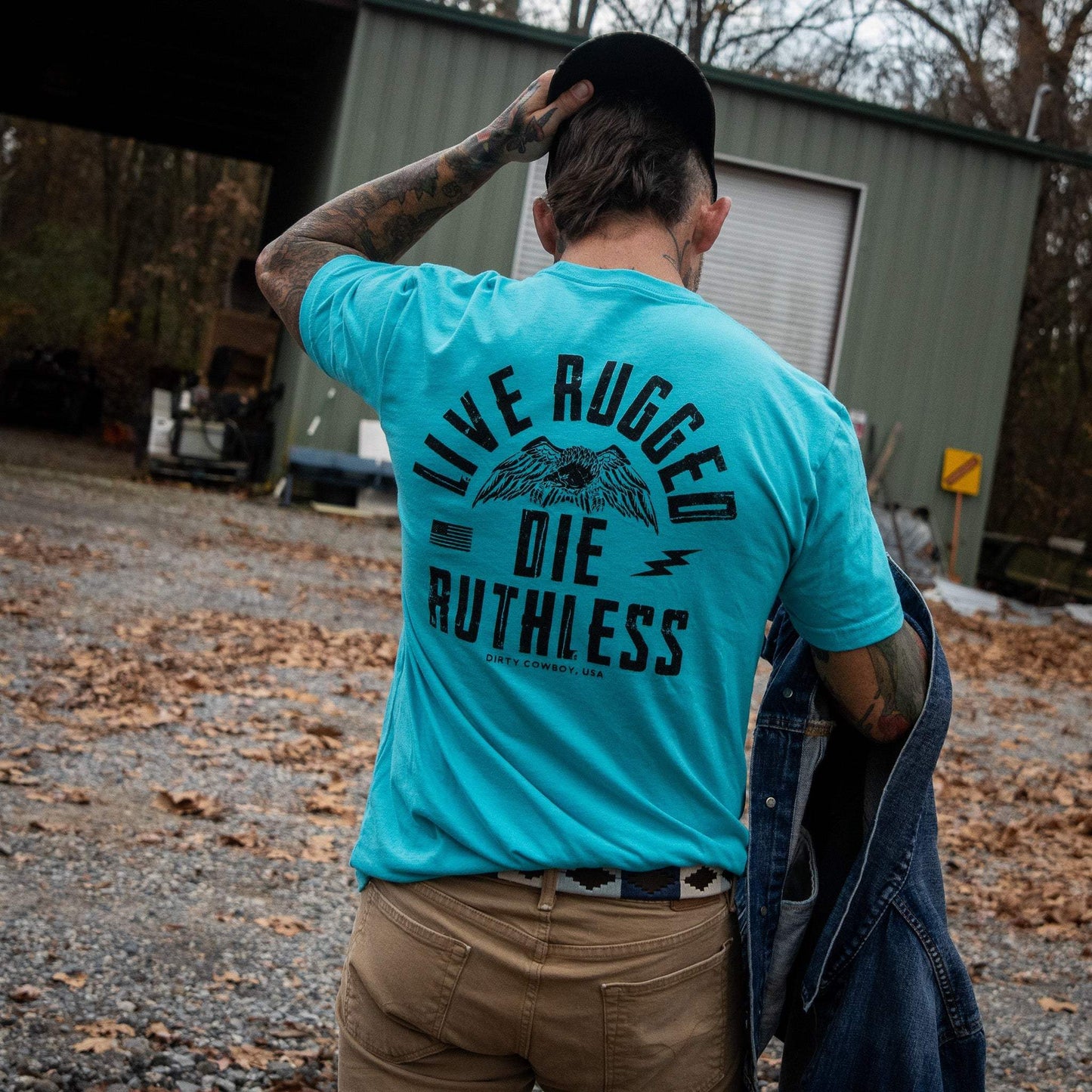 Live Rugged Die Ruthless Men's T-Shirt - DIRTY COWBOY USA - Flyclothing LLC