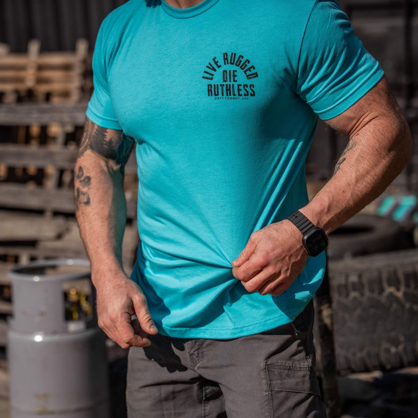 Live Rugged Die Ruthless Men's T-Shirt - DIRTY COWBOY USA - Flyclothing LLC