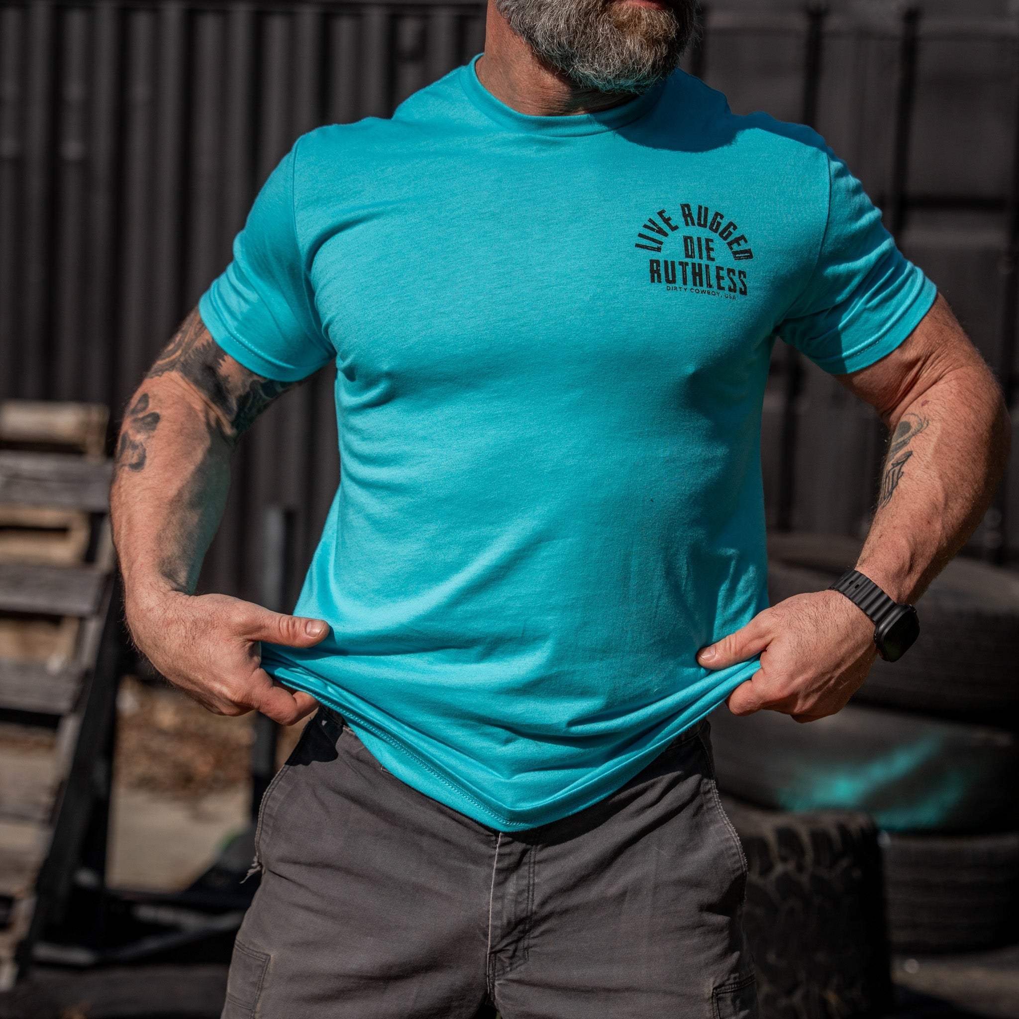 Live Rugged Die Ruthless Men's T-Shirt - DIRTY COWBOY USA - Flyclothing LLC