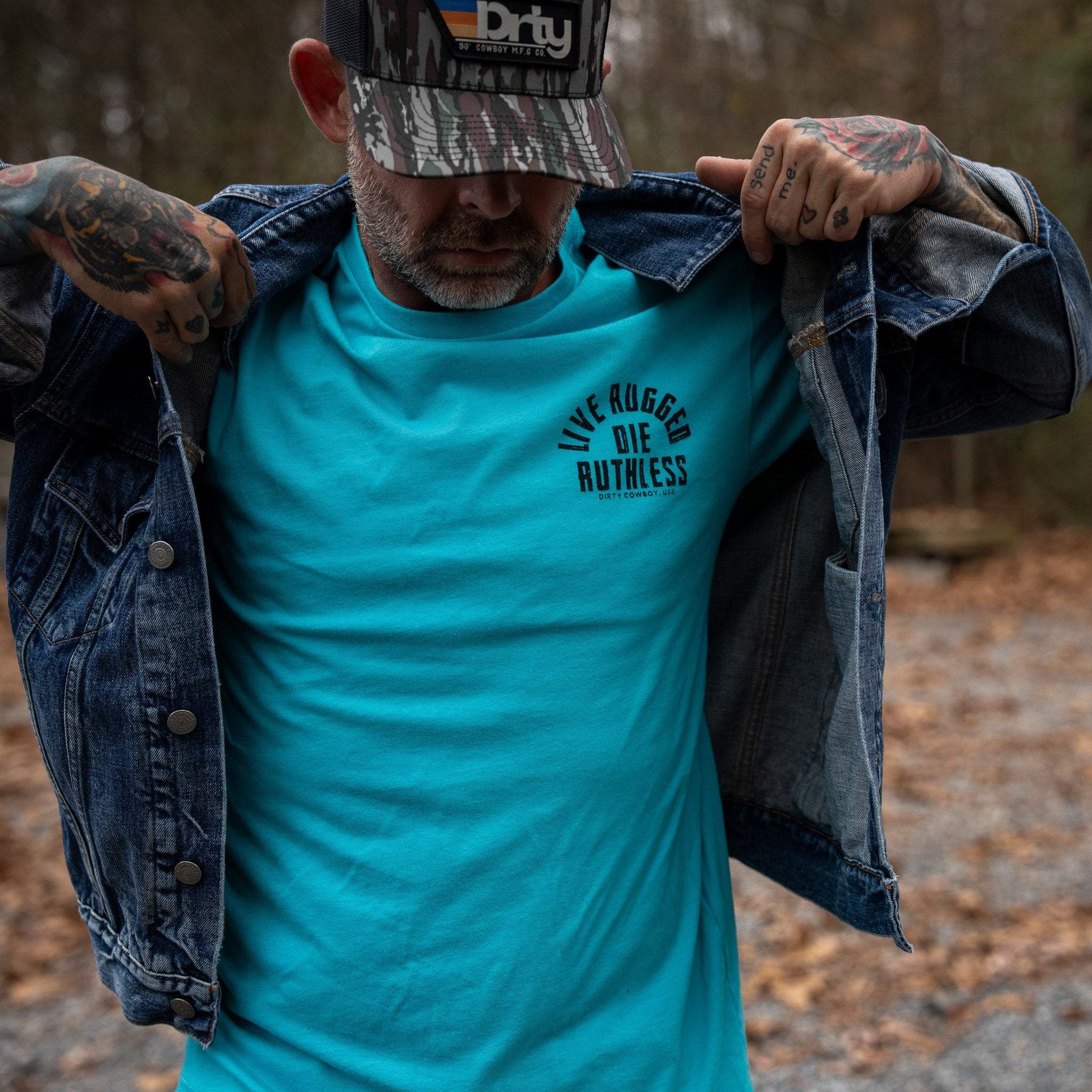 Live Rugged Die Ruthless Men's T-Shirt - DIRTY COWBOY USA - Flyclothing LLC